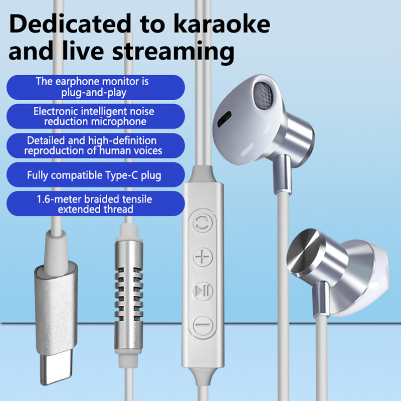 Shure Mic Sm58 - Type C Wired Karaoke Headphones with