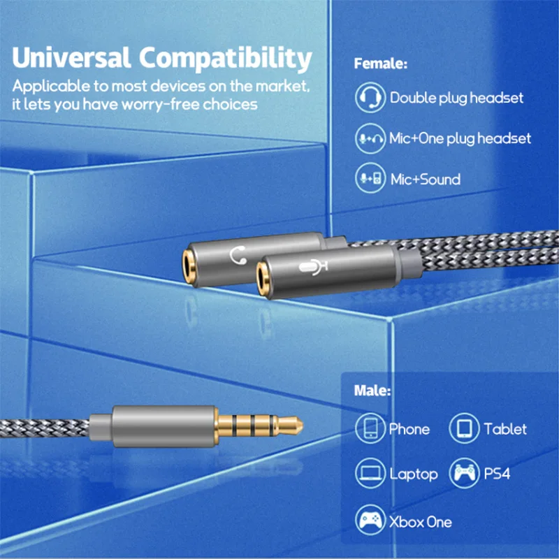 Headset Splitter 3.5mm Audio M - đánh giá và giá Earphone Splitter Jack