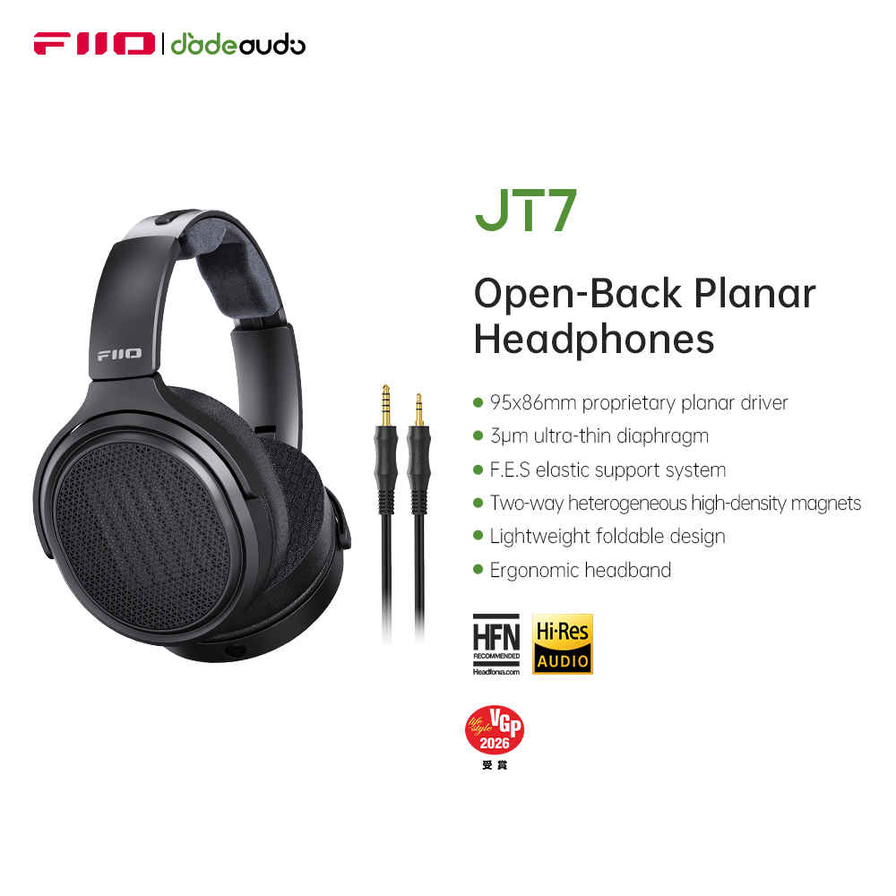 FiiO JT7 Over-Ear Planar Magne - đánh giá và giá Audiophile Headphone Wired